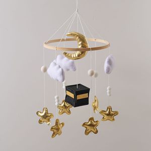 <span class=keywords><strong>Mobile</strong></span> <span class=keywords><strong>Musical</strong></span> Musulman pour <span class=keywords><strong>Bébé</strong></span> en Feutre, Lune et Étoiles, Cube Kaaba, <span class=keywords><strong>Mobile</strong></span> de <span class=keywords><strong>Lit</strong></span> Islamique Coranique - Product Image 3