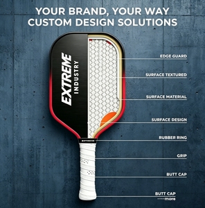 Pala <span class=keywords><strong>de</strong></span> <span class=keywords><strong>Pickleball</strong></span> EA113 Extreme Sport, Nueva, <span class=keywords><strong>de</strong></span> Titanio T700, Fibra <span class=keywords><strong>de</strong></span> Carbono Cruda, Propulsión POP, Núcleo Potente, Termoformada, USAPA - Product Image 2