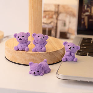 Colgantes de Resina Pintados a Mano, Ecológicos y Kawaii, Figura de Oso de Peluche, Decoración para el Hogar, Modelo Artístico, Recuerdo Artesanal - Product Image 2