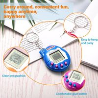 Nouveau Mini virtuel oeuf pour animaux de compagnie jouet numérique interactif jeu électronique porte-clés écran LCD cadeau pour enfants en gros jeux virtuels pour animaux de compagnie