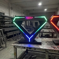 Table de DJ LED RGB DMX étanche, éclairage de scène pour DJ, comptoir de DJ pour bar, boîte de nuit, fête, spectacle