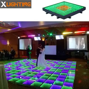 Düğün kulübü 3D led sahne ışıkları ayna led dans pisti