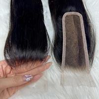 Highknight Cheveux Vierges avec Closure en Dentelle HD 2x6, Cheveux Vierges à Cuticules Alignées, Frontal en Dentelle HD Film 13*4 13*6 avec Bundles