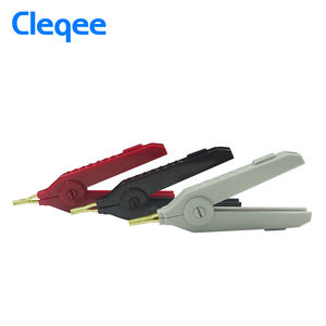 Cleqee-2 P2004 90mm gris negro rojo 20A 3pcs cocodrilo <span class=keywords><strong>Kelvin</strong></span> de cobre de la placa de oro Clip abrazadera - Product Image 3