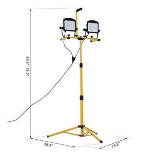 100w 10000 Lumen Dual Head Weather Resistant <b>LED</b> Work <b>Lights</b> With Adjustable Telescoping Tripod Stand Work <b>Lights</b> - Product Image 3