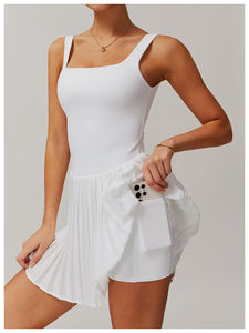 Leichtes, atmungsaktives, schnell trocknendes Damen-Outdoor-Sportkleid, einteiliges Trägerkleid für Tennis, Golf, plissiertes Kleid für Fitnessstudio, Laufen und Fitness - Product Image 5