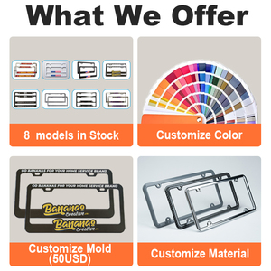 OEM Custom <b>Plastic</b> USA Sizes Printed Logo Sports Styles License Plate <b>Frame</b> For Car Outside Decorative - Product Image 6