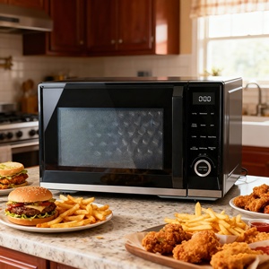 Four à <span class=keywords><strong>micro</strong></span>-<span class=keywords><strong>ondes</strong></span> avec grille de cuisson 28L 1800w avec logo OEM, affichage numérique LED, friteuse à air, four à <span class=keywords><strong>micro</strong></span>-<span class=keywords><strong>ondes</strong></span> pour la cuisine à domicile - Product Image 2