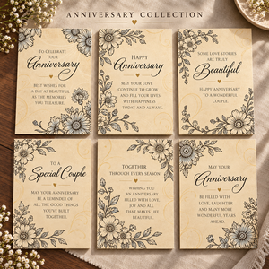 Cartes de vœux d'anniversaire élégantes à thème botanique, cadre floral vintage avec marguerites sauvages, cartes romantiques pour couple - Product Image 2