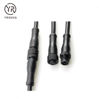 Passe-câble étanche M12 en métal, connecteur 2/3/4 broches pour lampe LED, contact en cuivre, boîtier en ABS et nylon