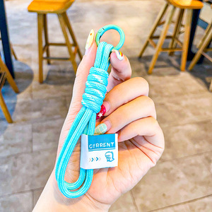 Bán buôn Nylon Keychain dây buộc dây dệt chuỗi đồng bằng RTS kim loại vòng chìa khóa phụ kiện Quà tặng khuyến mãi - Product Image 6