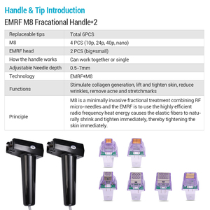 Newest 3 Handles Vacuum Acne Treatment Skin Care Fraccionada M 8 Fractional Machine - Product Image 6
