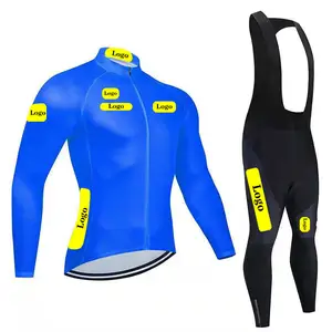 Bib Shorts Side Pockets Cycling Spandex Suit Sports Clothing Spring Summer Long Sleeved Cycling Suit Bike Unisex Cycles For Men