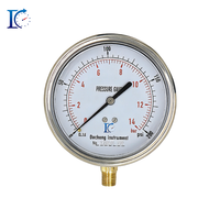 Manomètre à tube Bourdon en acier inoxydable DACHENG Y-100S 100 mm, résistant à la corrosion, 0-600 bar, classe 2.5, IP65, garantie 1 an