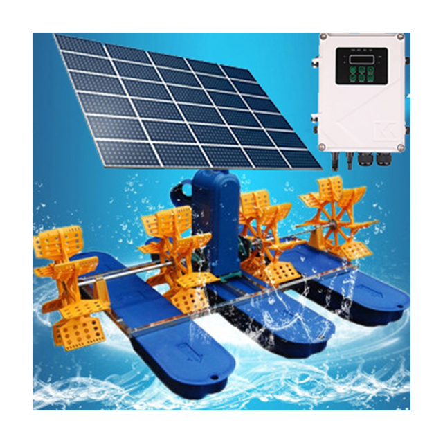 Kepeida DC 96V 1500W 4Impeller Solar Oxygenation Water Pump Solar Power Paddle Wheel Aerator for Small Fish Pond