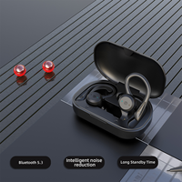 Kinlan earbud TWS nirkabel Mini, earphone Gaming tahan air dengan indikator baterai LED untuk Olahraga