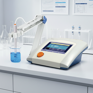 เครื่องวัดค่าการนำไฟฟ้าแบบตั้งโต๊ะ EC600L เครื่องวิเคราะห์คุณภาพน้ำ ปรับเทียบ 5 จุด ATC/MTC บันทึกข้อมูลได้ <span class=keywords><strong>1000</strong></span> กลุ่ม GLP - Product Image 1