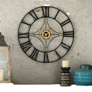 50CM Wholesale Vintage Modern Oversized Industrial Metal Gear Quartz <b>Silent</b> Sweep <b>Wall</b> <b>Clock</b> for Living Room Antique Home - Product Image 1
