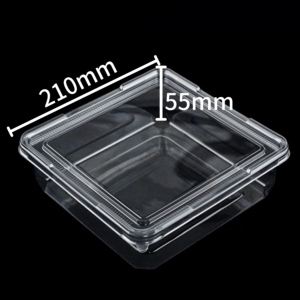 Cajas cuadradas transparentes para pasteles de Mousse de PET, plástico <span class=keywords><strong>transparente</strong></span> de 5mm de espesor para pastelería, caja pequeña para hornear postres y galletas, industria alimentaria - Product Image 5