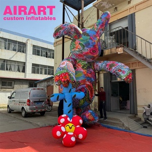 <span class=keywords><strong>Lapin</strong></span> gonflable coloré publicitaire pour les décorations <span class=keywords><strong>de</strong></span> Pâques des toits <span class=keywords><strong>de</strong></span> centres commerciaux et <span class=keywords><strong>de</strong></span> bâtiments - Product Image 1