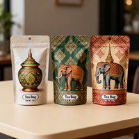 Sachet Doypack Personnalisé Imprimé Style Moyen-Orient avec Fermeture Zip Refermable pour 250g de Thé