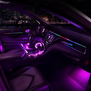 Kit d'éclairage ambiant Rhythm Car RGBIC <span class=keywords><strong>LED</strong></span> Strip Wireless APP Control 64 Colors <span class=keywords><strong>12V</strong></span> Music Sync Couverture complète pour SUV Sedan Truck - Product Image 6