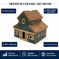 Nouveauté Artisanat en céramique nordique pour table Décoration de maison de luxe écologique avec maisons de village Décoration du Nouvel An