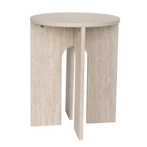 Mesa de Centro Redonda Moderna para Sala de Estar Pequeña con Almacenamiento, Tablero de MDF, Fácil de Montar, <span class=keywords><strong>Mueble</strong></span> <span class=keywords><strong>Auxiliar</strong></span> para el Hogar - Product Image 4