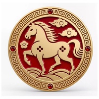 Pièce commémorative de l'Année du Cheval, pièce commémorative culturelle et créative personnalisée, pièces de défi personnalisées, usine de pièces commémoratives