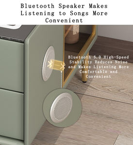 Soporte de noche inteligente, cajonera de almacenamiento con Bluetooth, altavoz, cargador inalámbrico, mesita de noche inteligente - Product Image 5