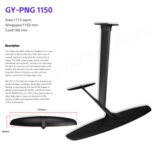 Tabla de surf de onda ultraligera negra con casco de aluminio de fibra de carbono 3K completa GUANYONG 1150 de alta calidad - Product Image 1