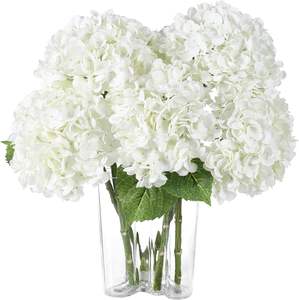 Flores de Hortensia Artificiales de Látex de Alta Calidad, Tacto Real, para Decoración de Mesa en Fiestas, Hoteles y Bodas, en Azul, Blanco y Rosa - Product Image 1