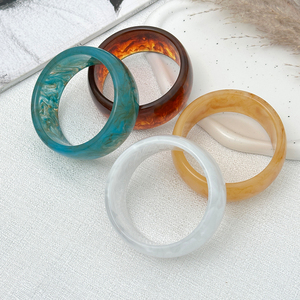 Thời Trang Phù Hợp Kim Chunky Nhựa Rộng Bangle Vòng Đeo Tay Thiết Lập Cho Phụ Nữ Hợp Thời Trang Phụ Nữ Cuff Vòng Đeo Tay Trong Tay Phụ Kiện Đồ Trang Sức Quà Tặng - Product Image 5
