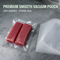 Sacs sous vide étanches et anti-humidité pour aliments, transparents, à trois soudures latérales, gaufrés, pour supermarché, produits surgelés entiers