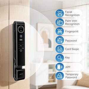 Cerradura Inteligente Qleung S666 de Aleación de Aluminio con Huella Dactilar <span class=keywords><strong>3D</strong></span>, Contraseña/Tarjeta de Acceso, Videollamadas y Control por Aplicación Tuya - Product Image 3