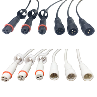 Connecteur M12 étanche IP65 5A à 2/3/4 broches mâle/femelle, câble à contact en cuivre, boîtier en PVC, pour équipement d'alimentation de lumières LED extérieures