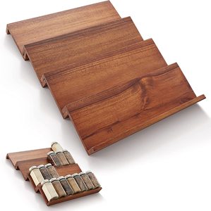 <span class=keywords><strong>Tiroir</strong></span> à épices en bois d'acacia avec 28 pots pour armoires de cuisine - Product Image 2