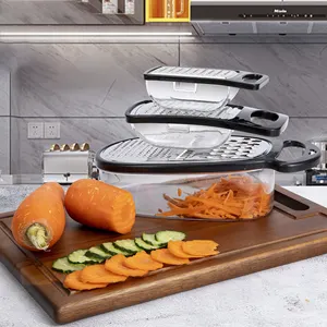 S127 Gadgets de cuisine râpe à fromage légumes multifonction râpe à boîte en acier inoxydable