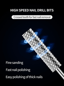 Thêm hình dạng dài móng tay nhanh chóng loại bỏ vonfram thép móng tay trill độ cứng cao thon Thùng bit Vonfram cacbua móng tay dril - Product Image 3