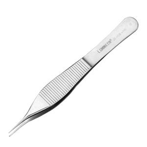 Pinzas Quirúrgicas Lommecin de Acero Inoxidable con Punta Fina Dentada para Uso Dental y Oftálmico, 12.5 cm, Instrumento Manual - Product Image 1