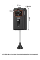 Pompe à eau électrique portable en plastique pour la pêche avec tuyau de 3m, éclairage intelligent à détection, pour usage extérieur, mélange d'appâts et oxygénation