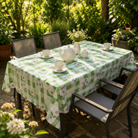 Nappe semi-circulaire tendance en plastique, lavable, anti-déversement, housse en tissu, résistante à l'huile et à l'eau pour la maison, les dîners, les fêtes et la décoration de mariage