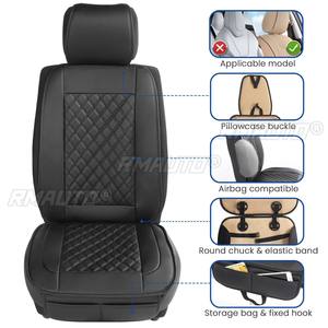 Funda de Asiento de Coche de Cuero PU, Compatible con Airbag, Antideslizante, Universal, Se Adapta a la Mayoría de los Coches, Protector de Asiento Interior - Product Image 4