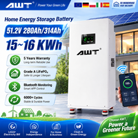 Batterie domestique LiFePO4 15~16 kWh, 51,2 V 314 Ah, système de stockage d'énergie, BMS JK 200A, entrepôt UE, livraison rapide DDP