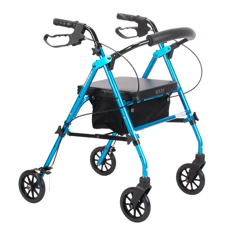 Adult walking aids 4 ruote pieghevole walker rollator con sedile forniture sanitarie rollator