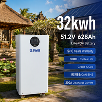 Armoire de batterie 51,2 V 628 Ah 32 kWh grande capacité auto-chauffante avec protection contre les décharges à basse température RS485 CAN pour le Canada CSA UL
