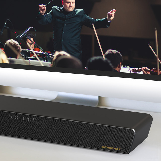 VIVIBRIGHT S3SE Soundbar 60W, Multimedia Sound Bar, 4 Stereo Speakers, BT 5.0, HDMI ARC Audio for TV & Projector Gaming