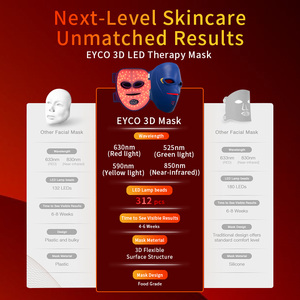 <span class=keywords><strong>EYCO</strong></span> Nouveautés Tendance Équipement de beauté à usage domestique Masque facial en silicone à LED Masque de thérapie par la lumière rouge pour les soins de la peau - Product Image 5