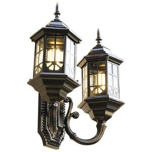 Outdoor Wall Mount Aluminum Alloy <b>LED</b> Lamp Tempered Glass <b>Diffuser</b> 3500K Warm White Light Solar Powered 10-Year Warranty Garden - Product Image 2