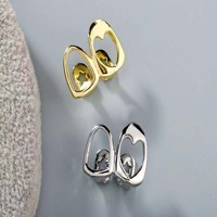 Grillz Dentaires Hip Hop Cœur Creux, Dorés, Double Teinte Brillante, Bijoux Dentaires Cool pour Femmes Hommes, Accessoires de Dents de Vampire à Porter au Quotidien